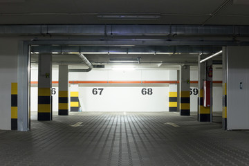 Empty parking lot