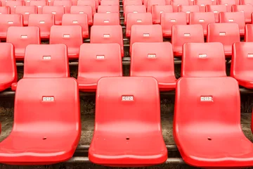 Fotobehang Stadion Lege stoelen in het stadion