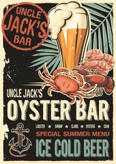 Uncle Jacks raw fish bar poster.