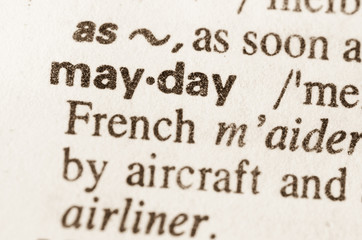 Dictionary definition of word mayday