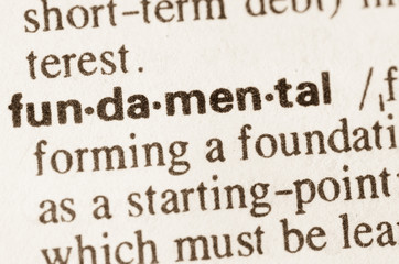 Dictionary definition of word fundamental - obrazy, fototapety, plakaty