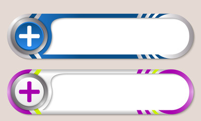 Fototapeta premium Vector buttons for your text plus symbol