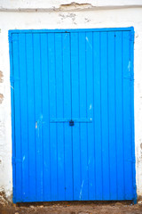 in africa morocco  old harbor wood     blue sky