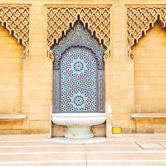 fountain in morocco africa old antique construction  mousque pal