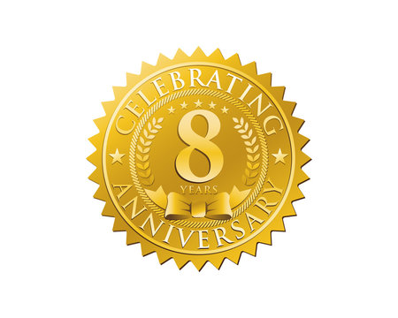 Anniversary Logo Golden Emblem 8