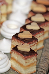 marshmallows and cookies in the shape of hearts