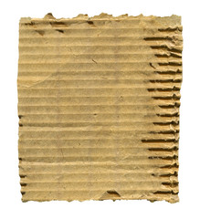 Torn cardboard isolated
