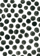 Black ink abstract random stroke background. Hand-drawn spotted