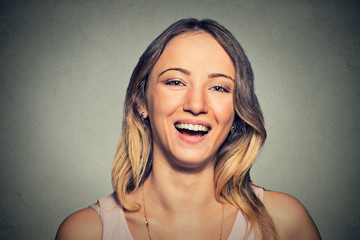 beautiful smiling laughing woman
