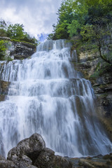 Herisson fall landscape in Jura, France
