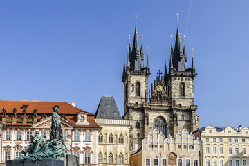 Fototapeta premium Tyn Cathedral (Church of Our Lady Before Tyn) Prague, Czech Rep.