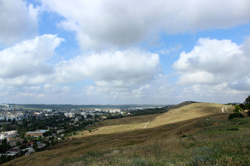 Beautiful scenery in the combination of nature and of humanity