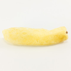 Fried potato on white background