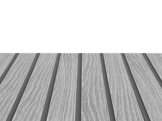 Outdoor white wooden floor texture and background