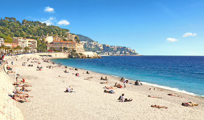 La plage de Nice