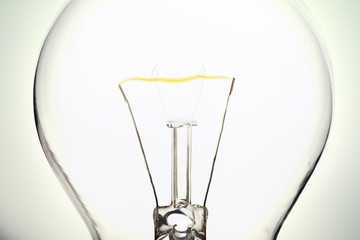 Fototapeta na wymiar Light bulb with white light – close up