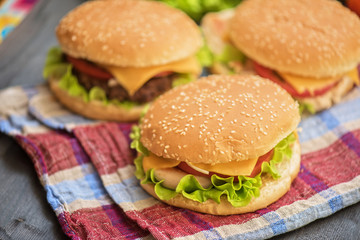 home made burgers