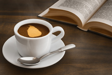 Still life - coffee with map of Sri Lanka