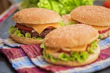 home made burgers