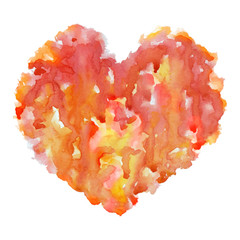 Vector watercolor heart.