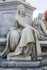 Statue of Friedrich Schiller near Concert Hall, Berlin, Germany.