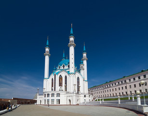 Fototapeta na wymiar Kul Sharif Mosque in Kazan Kremlin. UNESCO World Heritage Site.