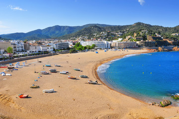 Platja Gran beach in Tossa de Mar, Spain
