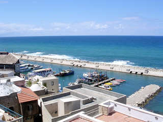 Fototapeta na wymiar Jaffa view of port 2004