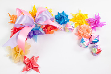 ribbon with a bow on a white background