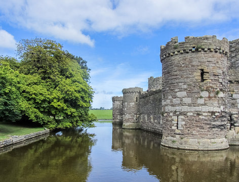 The Moat Of The Beaumaris Castle, In Wales