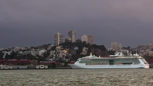 Cruise ship dock in San Francisco port California 
