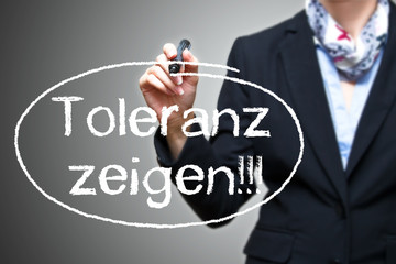 Anzeige - Toleranz zeigen!