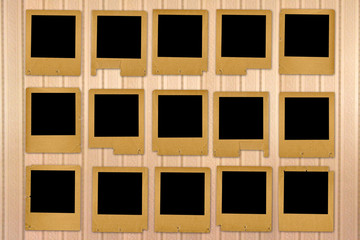 Old grunge paper slides on striped background