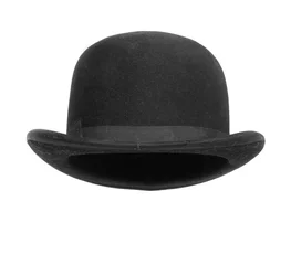 Foto op Canvas Black bowler hat isolated on white background. © Kletr