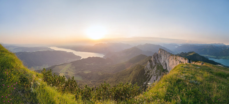 Sonnenaufgang am Schafberg, Salzkammergut