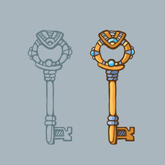 ancient gold key