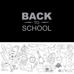 Back to School. Conceptual background picture with schooll ellements. you can try this template for print advertising or some other personal design project