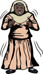 Frustrated Muslim Woman
