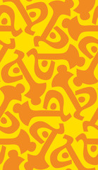 Abstract P Shape Pattern
