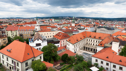 Fototapeta na wymiar Skyline of Brno city, second largest city in Czech Republic