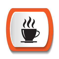 Vector icon with a cup of coffee