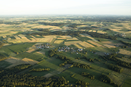 Fototapeta Summer landscape with and blue sky