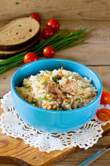 Pilaf with pork