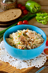 Pilaf with pork