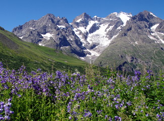 Obraz premium massif des écrins-la meije