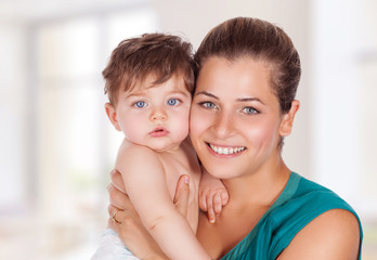 Happy family at home