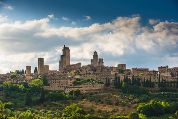 Fototapeta na wymiar Medieval Manhattan of Tuscany, San Gimignano in Italy