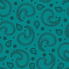seamless paisley wallpaper Asian style