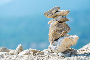 Stone stack. Greece