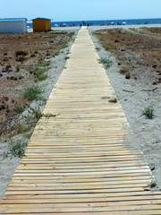 camino a la playa